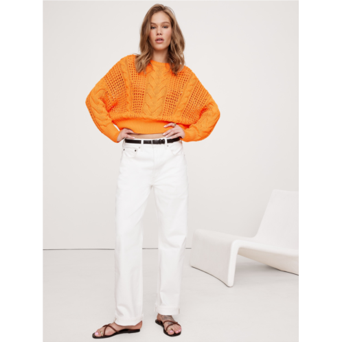 Bananarepublic Cotton Cable-Knit Sweater