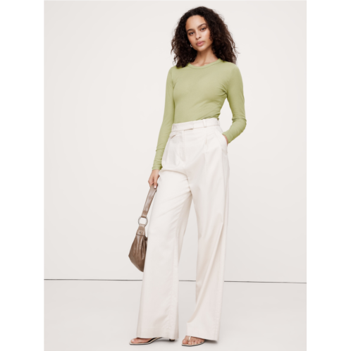 Bananarepublic Airy Cotton Crepe Crew-Neck T-Shirt