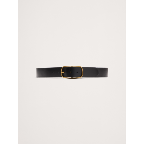 Bananarepublic Leather Oval-Buckle Belt