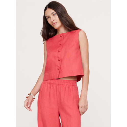 Bananarepublic Linen Button-Front Tank