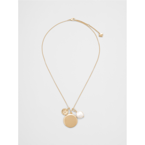 bananarepublic Delicate Pearl Junk Charm Necklace