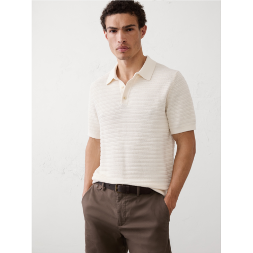 bananarepublic Textured Striped Sweater Polo