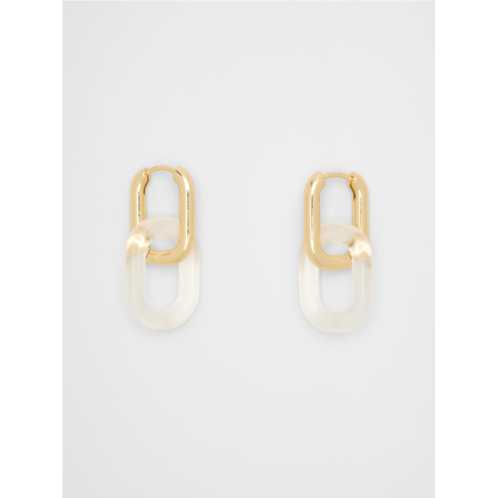 bananarepublic Clear Resin Link Earrings