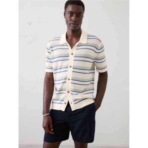bananarepublic Mesh Sweater Polo