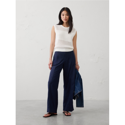 bananarepublic Straight High-Rise Linen-Blend Utility Pant