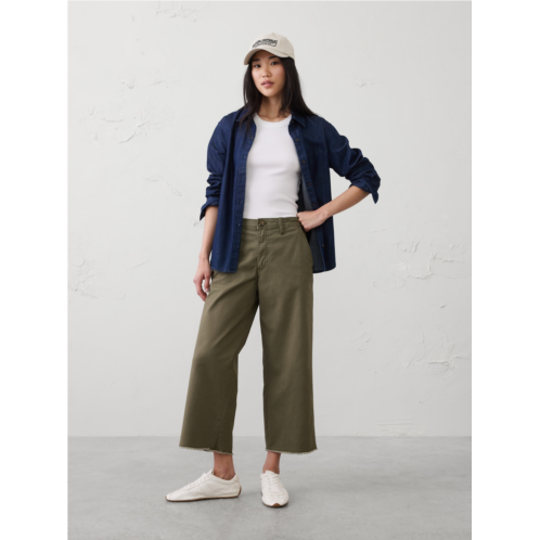 bananarepublic Wide-Leg High-Rise Authentic Cropped Chino
