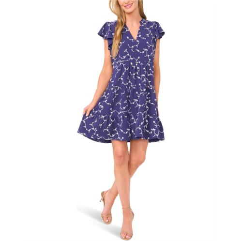 CeCe Short Sleeve Ruffle Tiered Dress