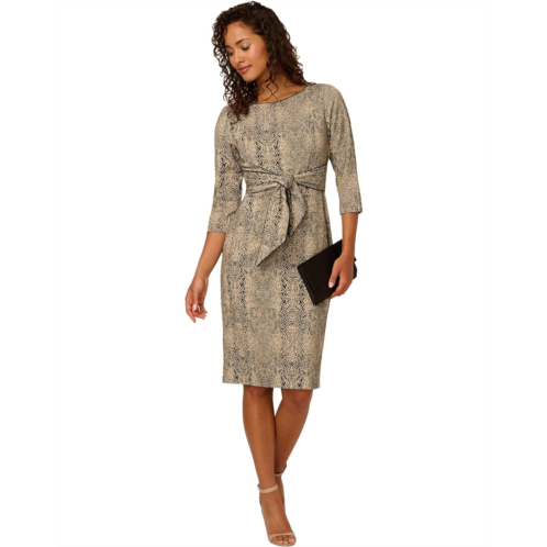Adrianna Papell Animal Print Tie Dress