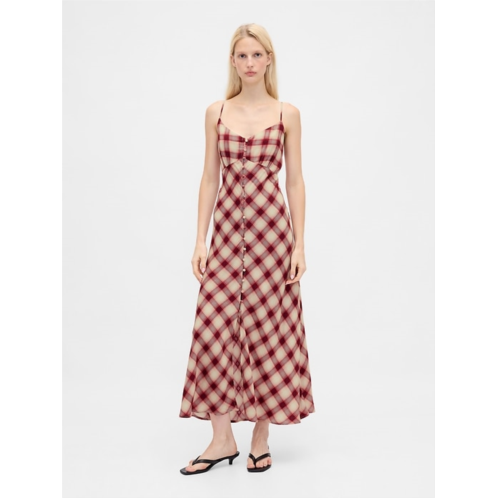 Gap Button-Front Cami Maxi Dress