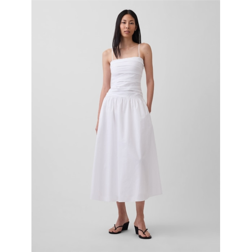 Gap Poplin Drop-Waist Maxi Dress