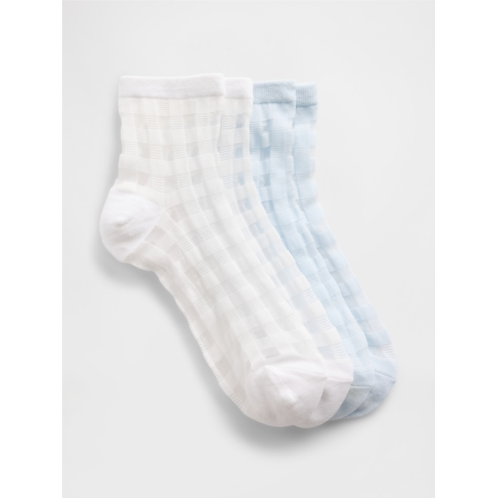Gap Textured Mesh Crew Socks (2-Pack)