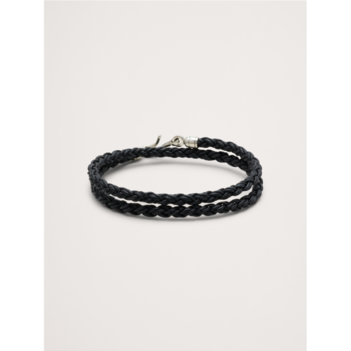 Bananarepublic Round Braid Leather Balinese Bracelet By Caputo & Co
