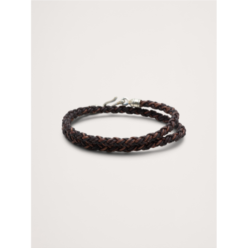 Bananarepublic Round Braid Leather Balinese Bracelet By Caputo & Co