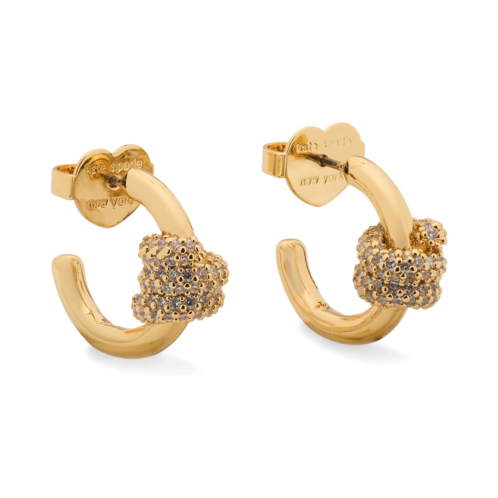 Kate Spade New York Ropes & Knots Pave Knot Hoops