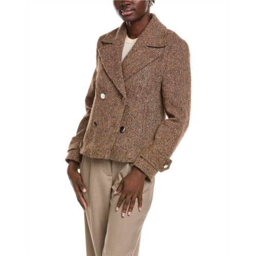 Hugo Boss capeka wool & silk-blend coat