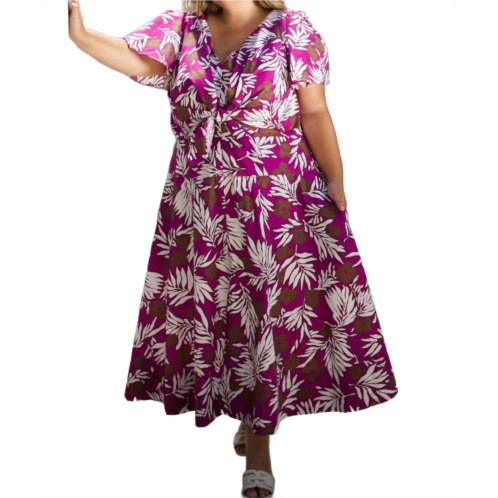 TANYA TAYLOR lonna dress - plus in boysenberry chalk