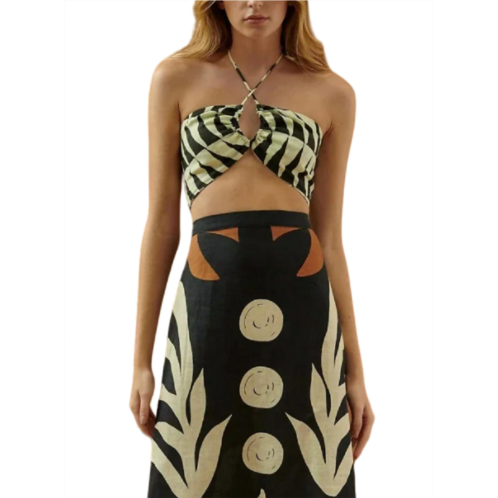 Cala de la Cruz bari top in pira black-white