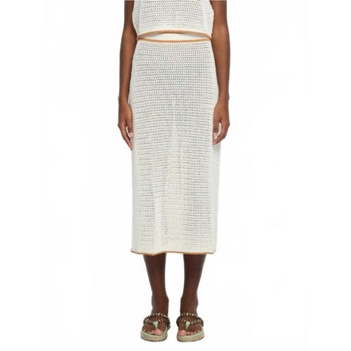 KIVARI vivi knit midi skirt in white