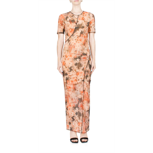 BEC BRIDGE averil tee maxi dress in glitch floral