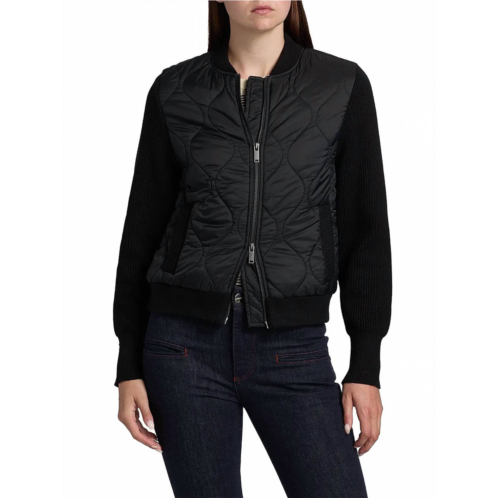 Ramy Brook miranda combo puffer jacket in black