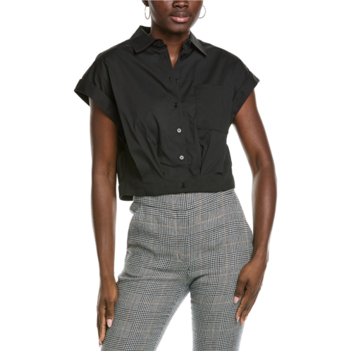Kenneth Cole cropped short sleeve shirt