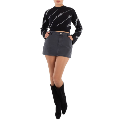 Rotate quiet shade mini denim skirt