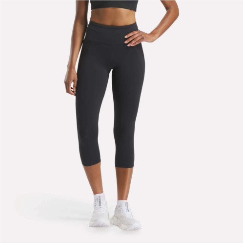Reebok Womens Lux 3/4 High-Rise Leggings