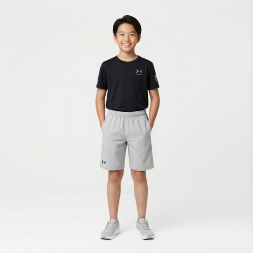 Under Armour Boys Woven Shorts Mod Grey / Black