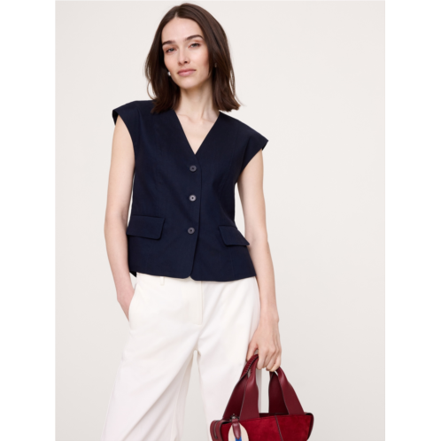 Bananarepublic Stretch Linen-Viscose Vest