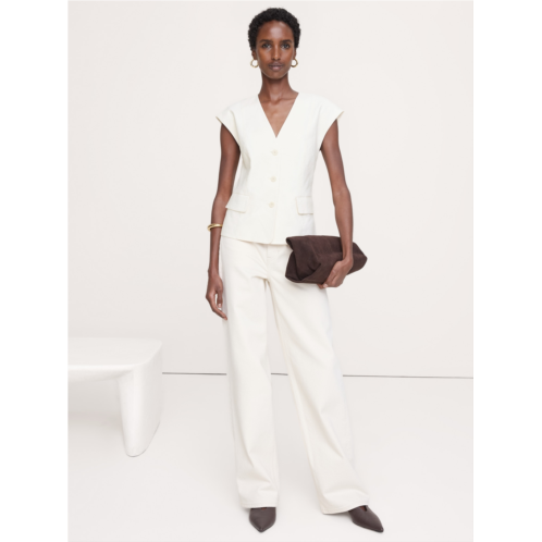 Bananarepublic Stretch Linen-Viscose Vest