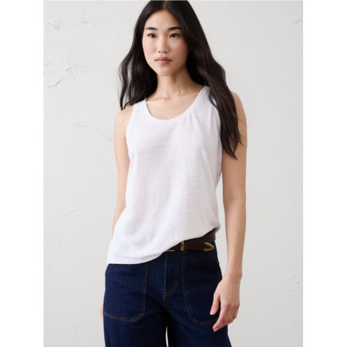 bananarepublic Linen-Blend Scoop-Neck Tank