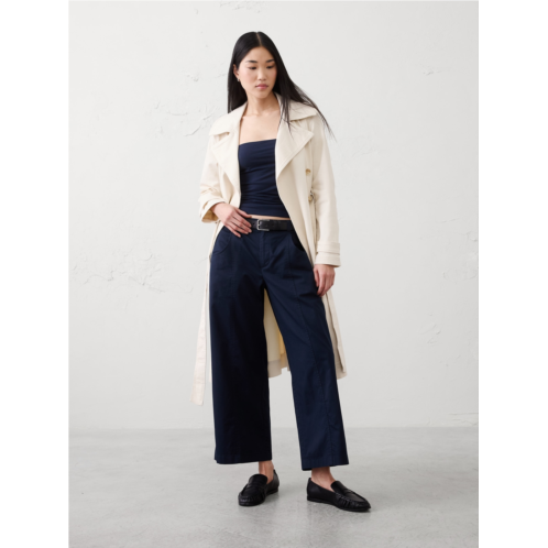 bananarepublic Wide-Leg Mid-Rise Lightweight Twill Cropped Trouser