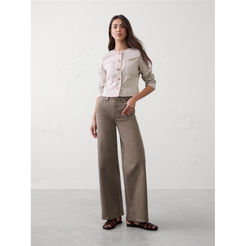 bananarepublic Linen-Blend Tailored Cropped Jacket