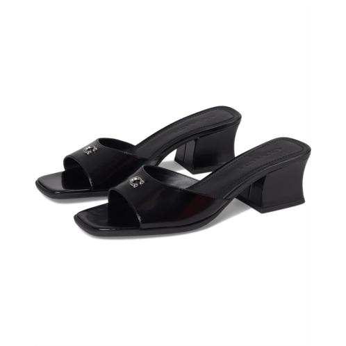 COACH Sculpted C Leather Block Heel Sandals