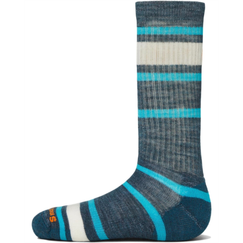Kids Smartwool Kids Hike Light Cushion Striped Crew Socks (Toddler/Little Kid/Big Kid)