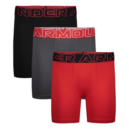 Boys Under Armour Kids Under Armour Kids Performance Tech Solid 3-Pack Boxer Briefs (Big Kids)