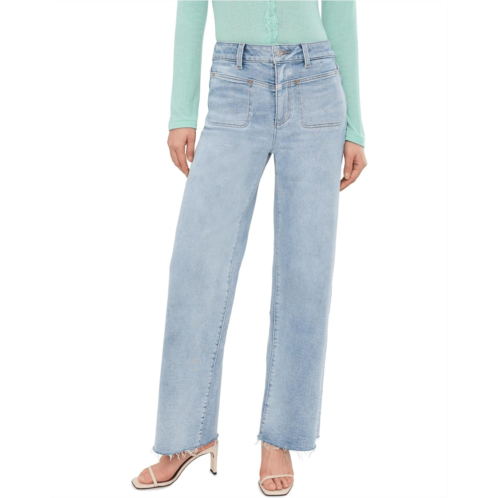Womens Paige 31 Anessa Front Yoke Stitch Through Pocket Raw Hem in La Belle
