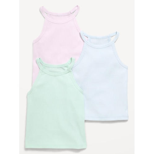 OldNavy Fitted Halter Tank Tops 3-Pack for Toddler Girls