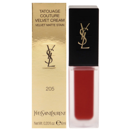 Yves Saint Laurent tatouage couture velvet matte cream - 205 rouge clique by for women - 0.2 oz lipstick