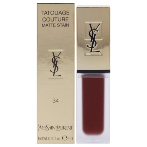 Yves Saint Laurent tatouage couture liquid matte lip stain - 34 crimson rivals by for women - 0.2 oz lip gloss