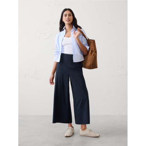 bananarepublic Anyday Wide-Leg High-Rise Airstretch Cropped Pant