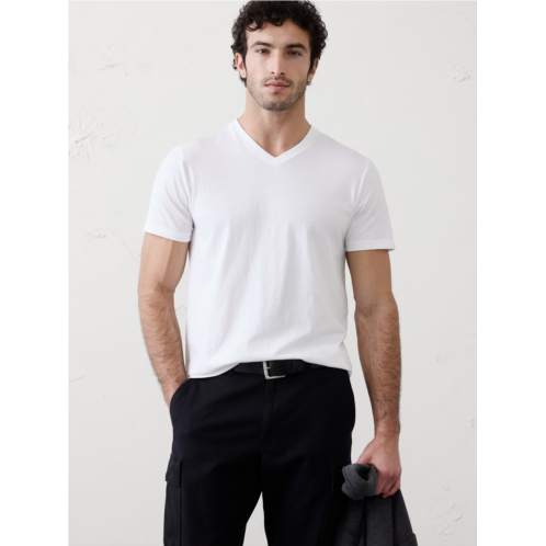 bananarepublic Standard-Fit Premium Wash V-Neck Shirt