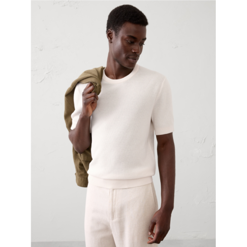 bananarepublic Slim-Fit Textured Sweater T-Shirt