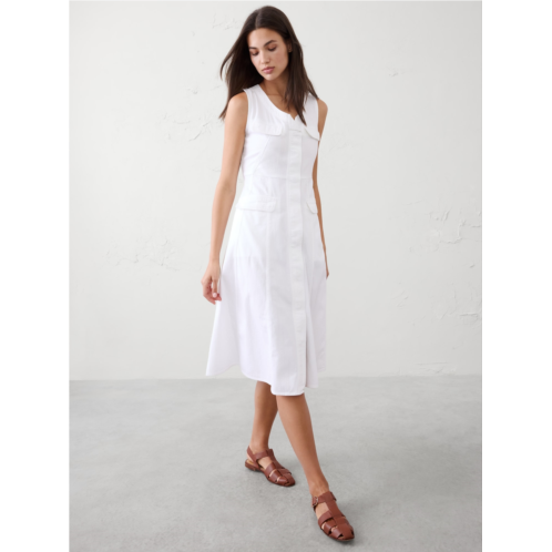 bananarepublic Denim-Sleeve Midi Dress