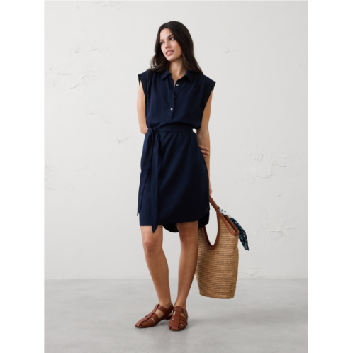 bananarepublic Linen-Blend Knee-Length Shirtdress
