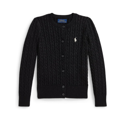 Girls Polo Ralph Lauren Kids Metallic Mini-Cable Cardigan (Toddler/Little Kid)