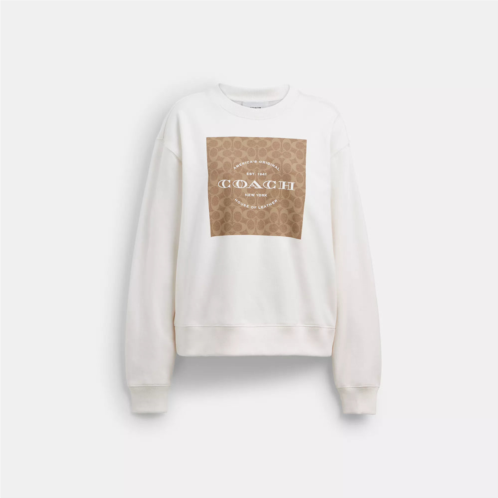 Coach Outlet signature square crewneck sweater