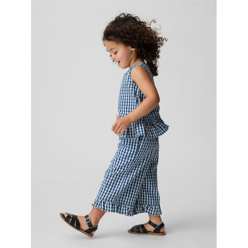 Gap Baby & Toddler Gingham Denim Ruffle-Hem Outfit Set