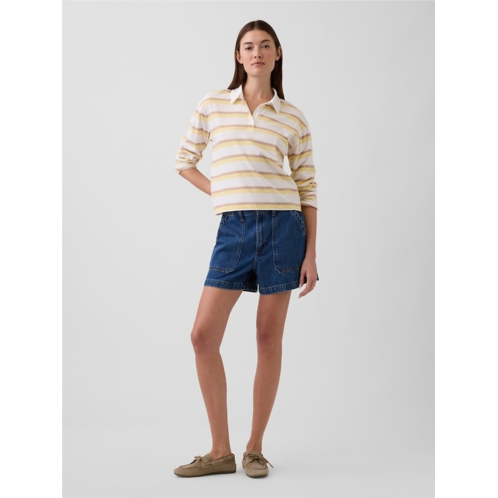 Gap 4 High Rise SuperSoft Denim Utility Shorts