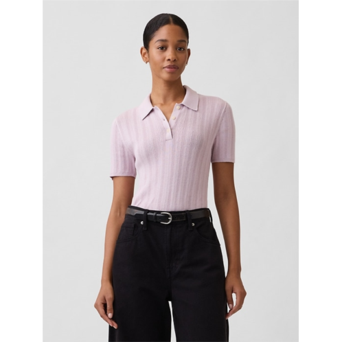 Gap Ribbed Sweater Polo Shirt